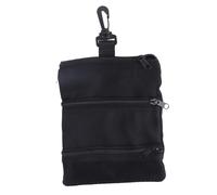 Lylithuif Borsa per tee da golf Borsa portatile per palline da golf Squisita borsa multitasche per tee da golf con clip per uomo donna golfisti Materiale in tessuto resistente Dimensioni (Nera)