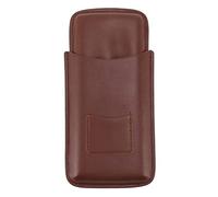 Lylithuif Custodia per sigari in pelle Custodia portatile per umidificatore per sigari a 3 dita con tasca taglierina per regali di viaggio per gli amanti dei sigari (Marrone)