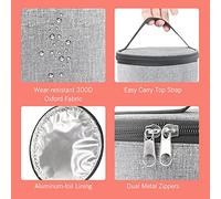 Lylithuif Forno portatile 12V Scaldavivande per auto Mini forno personale con display digitale Temperatura preimpostata Riscaldamento per auto elettrica Lunch Box per viaggio in campeggio