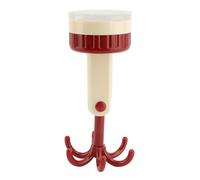 Lylithuif Gancio pieghevole girevole a 360 gradi in plastica resistente 6 artigli Ventosa adesiva multiuso Gancio portautensili sospeso per Armadietto da bagno Soluzione di archiviazione (Red)