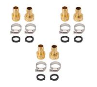 Lylithuif Kit di Riparazione Tubo da Giardino 3 Set Connettore di Riparazione Tubo in Lega di Alluminio Resistente con Morsetti in Acciaio Inossidabile per Tubi da Giardino 3/4 5/8