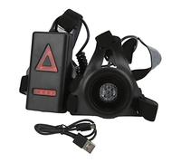 Lylithuif Luci da corsa notturne USB ricaricabile LED Luce da corsa sul petto Impermeabile a mani libere per Corsa all'aperto Camminata Spia di sicurezza in campeggio Plastica ABS 187g
