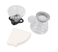 Lylithuif Macchina per il caffè Versare sopra la caffettiera in vetro con gocciolatore per caffè con tazza filtro e carta Macchina per caffè da 600 ml per preparazione manuale per la casa