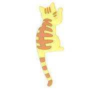 Lylithuif Magnete per frigorifero a forma di gatto Simpatico magnete per frigorifero Gancio Coda pieghevole Forte supporto magnetico per Decorazioni per la casa Materiale siliconico 29g (A04)
