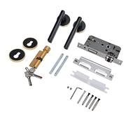 Lylithuif Maniglia Blocco Spazio Anti-collisione in alluminio Leva di bloccaggio rotonda silenziosa Design del cuscinetto silenzioso Funzionamento regolare per porte in legno Porte della