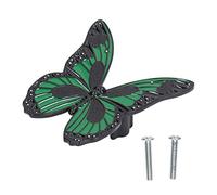 Lylithuif Maniglia per porta a farfalla in lega di zinco artistica a forma di farfalla moderna e minimalista cassettiera armadio guardaroba maniglia per porta decorazione hardware per (Verde)