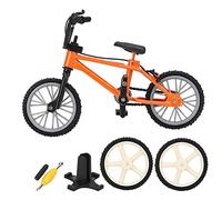 Lylithuif Mini Mountain Bike Modello Giocattolo Scala 1/10 Lega di plastica Bicicletta da corsa Accessorio per casa delle bambole Decorazione da scrivania per RC Crawler Axial SCX10 D90 (Arancia)