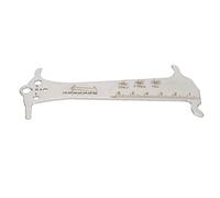 Lylithuif Righello per misurare la catena della bicicletta, strumento multifunzionale durevole in acciaio inossidabile per bici da strada di montagna, argento 131x54 mm