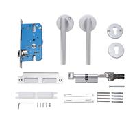 Lylithuif Serratura con chiave Maniglia per porta con chiave a leva Maniglia per porta d'ingresso con serratura e chiave per camera da letto Bagno Hotel Set completo di serratura per porta