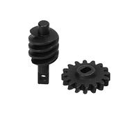 Lylithuif Set di ingranaggi differenziali RC in acciaio temprato 16T Prestazioni di aggiornamento Sostituzione durevole per Axial SCX24 1/24 RC Auto C10 JLU Gladiator Bronco Nero