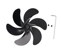 Lylithuif Studio Fan Blade Sostituzione Sostituzione in Leonda in alluminio Resistente alla temperatura Black Fan lama della ventola per maglietta in legno. (6 lame)