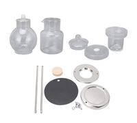 Lylithuif Torre antigoccia per birra fredda 600 ml Filtraggio in vetro riutilizzabile Supporto in acciaio inossidabile trasparente Torre per caffè ghiacciato fai-da-te