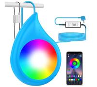LyLmLe Luci Piscina LED 20W Lampade Piscina a Immersione Colore RGB Cambia Inteligente Controllo dal APP, Colori Multipli DIY, IP68 impermeabile per Piscina Interrata Fuori Terra, 8m Cavo,12V