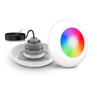 LyLmLe Proiettore Piscina LED con Filettatura Esterna 2", 15W Luce Piscina RGB Multicolore Controllo Sincrono, Ø190mm, 12V AC Subacquee Luce per Piscinas Fuori Terra in Acciaio, Senza Unità Controllo