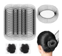 lylqmy Bun Netze, 25 pezzi di retine per capelli invisibili, rete per capelli elastiche, riutilizzabili, a maglia fine da 20 pollici, per infermieri, ballerine, istruzioni di volo, Nero , Taglia unica