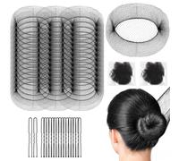 lylqmy Bun Netze, 25 pezzi di retine per capelli invisibili, rete per capelli elastiche, riutilizzabili, a maglia fine da 20 pollici, per infermieri, ballerine, istruzioni di volo, Nero , Taglia unica
