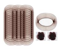 lylqmy Bun Netze, 25 pezzi di retine per capelli invisibili, rete per capelli elastiche, riutilizzabili, a maglia fine da 20 pollici, per infermieri, ballerine, istruzioni di volo, marrone, Taglia