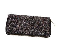 LYLXSF 1pc Portafoglio glitter della moda Portafoglio per donna con cerniera con cerniera Porta del portafoglio elegante con cerniera Try Portafoglio Wom Whatet Portafoglio portafoglio con cerniera