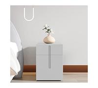 LYLXSF Armadio laterale del letto Armadietto piccolo armadio da letto Ultra-Narrow Campione per texture flessibile Porta Night (Bianco 11,8 pollici)