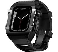 LYLXSF Custodia per orologi in acciaio inossidabile RM Fluoro cinghia di gomma fluoro ， per banda d'esercizio a cornice in titanio da 49 mm per donne e uomini ， per iwatch 8 49mm