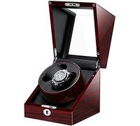 LYLXSF Doppia Orologi Winder Box per Orologio Automatico con Motore Silenzioso Doppia Alimentazione Dual Power 4 Accessori Esterni di Vernice per Pianoforte, B, B, B,