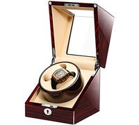 LYLXSF Doppia Orologi Winder Box per Orologio Automatico con Motore Silenzioso Doppia Alimentazione Dual Power 4 Accessori Esterni di Vernice per Pianoforte, B, B, B,