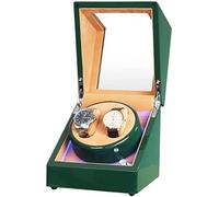 LYLXSF Double Automatic Watch Winder Box Dual Power Alimentatore Silenzioso Motore Verro Vertina Vernice Green