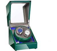 LYLXSF Double Automatic Watch Winder Box Dual Power Alimentatore Silenzioso Motore Verro Vertina Vernice Green