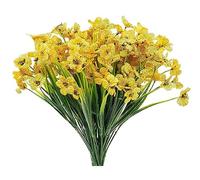 LYLXSF Fiori Artificiali Fiori Finti 1 fasci di Simulazione Artificiale Violette Bouquet Fiore di plastica Resistente all'Usura per Decorazioni Resistenti ai Raggi UV (Colore: Rosso) (Giallo)