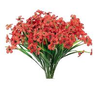 LYLXSF Fiori Artificiali Fiori Finti 1 fasci di Simulazione Artificiale Violette Bouquet Fiore di plastica Resistente all'Usura per Decorazioni Resistenti ai Raggi UV (Colore: Rosso) (Rosso)