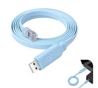 LYMISPIYA Cavo per console da USB a RJ45, 1,8 m, blu, per Cisco Router Switch Firewall, adattatore da RJ45 a USB per console, debugging, collegamento cavo router, console Windows Mac Linux