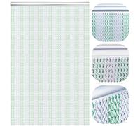 LYMMIYTC Schermi per Porte a Tendina a Catena 90 x 210 cm Tenda a Catena in Alluminio per Decorazione di Porte, Tapparelle a Prova di Insetto (Verde & Argento)