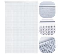 Lymmiytc Schermi per Porte a Tendina a Catena 90 x 210 cm Tenda a Catena in Alluminio per Decorazione di Porte, Tapparelle a Prova di Insetto (Argento)