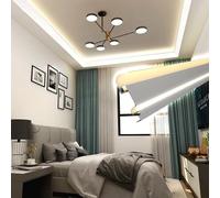 LYMSXAZOU Doppio Canale luminosoCornice in alluminioIlluminazione indiretta per soffittiVeli (Senza Striscia) 1 m/3,3 Piedi Design Premium