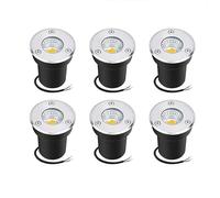 LYMSXAZOU Faretti, 6 faretti a LED, AC85-265V COB, luci da Giardino e paesaggistiche, da Incasso interrato per Illuminazione Esterna di parchi, vialetti e Strade (Verde, 7W)