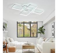 LYMSXAZOU Ventilatore da soffitto da 103 cm con luci e Telecomando, Luce LED dimmerabile, Silenzioso, 6 velocità del Vento, per Camera da Letto, Soggiorno, Funzione Memoria - Bianco || 103 cm