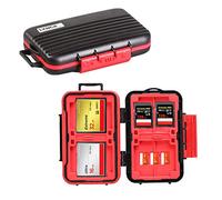 LYNCA Custodia per schede di memoria, custodia per schede SD, impermeabile, anti-shock, impermeabile, per 8 schede SD, 4 schede CF, 12 schede Micro SD/TF (nero)