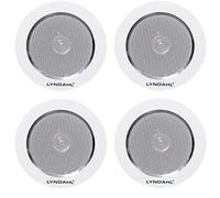 Lyndahl Set di altoparlanti con amplificatore Bluetooth a 4 canali, AMP4X15BT e CS120AL, paio di altoparlanti integrati a 2 vie, con 2 o 4 altoparlanti da soffitto 4 Altoparlanti