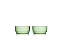 LYNGBY GLAS Schale 2er Set TORINO 50cl Gruen verde chiaro