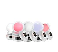 Lynis-Nailshop.de - Set risparmio di gel acrilico per unghie, 5 colori misti in confezione convenienza, combinazione per modellaggi creativi con tecnologia Polygel, inodore e senza sfumature, prodotto