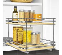LYNK PROFESSIONAL? ?litePortaspezie estraibile per l'interno dei mobili della cucina - 26,5 cm di larghezza - Cassetto estraibile - Ripiani scorr