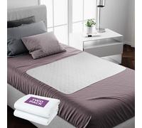 Lynmark® 2 protezioni lavabili per letto, senza pieghe, per letto singolo, con certificazione OekoTex, antiscivolo, per incontinenza e enuresi notturna, impermeabile, assorbe fino a 8 tazze, 90 x 85