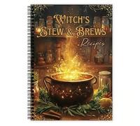 LYNMTPJ Ricette di stufati e pozioni della strega: 50 magici piatti e pozioni di Halloween | Libro di cucina a spirale, regalo for streghe e pagani in cucina(A4)