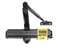 LYNN HARDWARE Chiudiporta commerciale medio/resistente, DC7016, montaggio superficiale, grado 1, ADA e UL, resistente al fuoco, misura regolabile 1-6 per ingressi e vetrine in alluminio, US10B bronzo