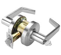 LYNN HARDWARE Serratura a leva per porta commerciale, maniglia per porta resistente, maniglie per porte di design, serratura a leva cilindrica, maniglia per porta di grado 2 senza mano, cromo