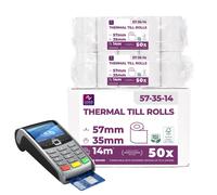 LYNNE Rotoli POS 57x35x12 di carta termica per ricevute Bancomat Rotolini