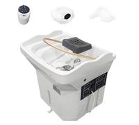 LYNNEYING Équipement De Spa Pour La Tête À Cascade,Head Spa Japonais À Circulation D'eau,Réservoir 60L Head Spa,Fumigation Et Luminothérapie,Température Constante,Pour Spas(Water cycle,White)