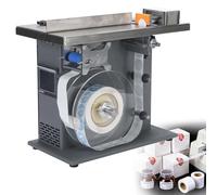 LYNNEYING Etichettatrice Semiautomatica Con PLC, Apparecchio Etichettatore Angoli 90° & Retti, 15-30 Pz/Min, Sigillatura Scatole Alta Vel., Leggera, Etichette φ25-30mm, per Imballaggi Cosmetici