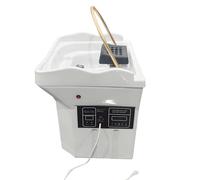LYNNEYING Head Spa Equipment,Attrezzatura Head Spa per Saloni,Macchina Head Spa,Sistema Di Massaggio A Cascata 60 Litri,Fumigazione E Fototerapia A Led,Poggiatesta Regolabile(Fumigation,Black)