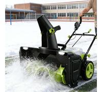 LYNNEYING Pala Di Neve Senza Fili, Pala A Coclea Con Angolo Regolabile, Libera Una Larghezza 50Cm, Ideale Per Terrazzi, Scale E Spazi Stretti Intorno Case E Attività Commerciali